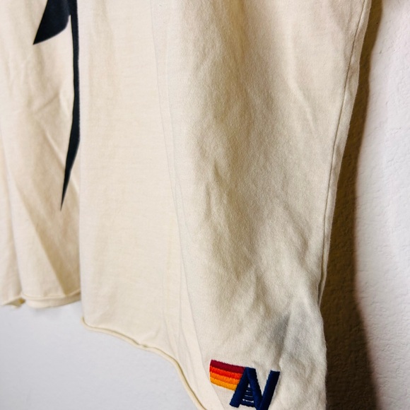 NWOT Aviator Nation Boyfriend Tee - Vintage White - Picture 4 of 10